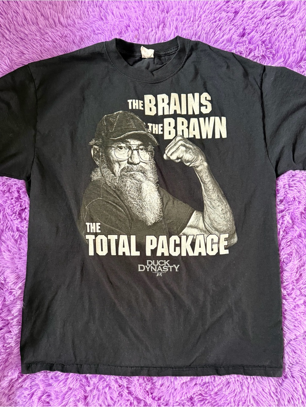 'The Brains, The Brawn' Duck Dynasty Size XL Black Graphic Tee
